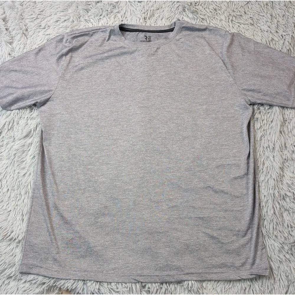 RE Performance Shirt Mens XL Gray Tee Short Sleeve Active Athletic Running